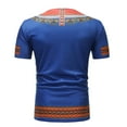 thumbnail image 2 of Birdeem T-Shirt à Manches Courtes Col en V Imprimé Style Ethnique Décontracté pour Hommes, 2 of 3