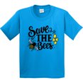 thumbnail image 3 of Inktastic Save the Bees with Bee Illustration with Color Youth T-Shirt, 3 of 5