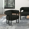 thumbnail image 5 of Inspire Contemporary Boucle Fabric Accent Chair Charcoal Black, 5 of 6