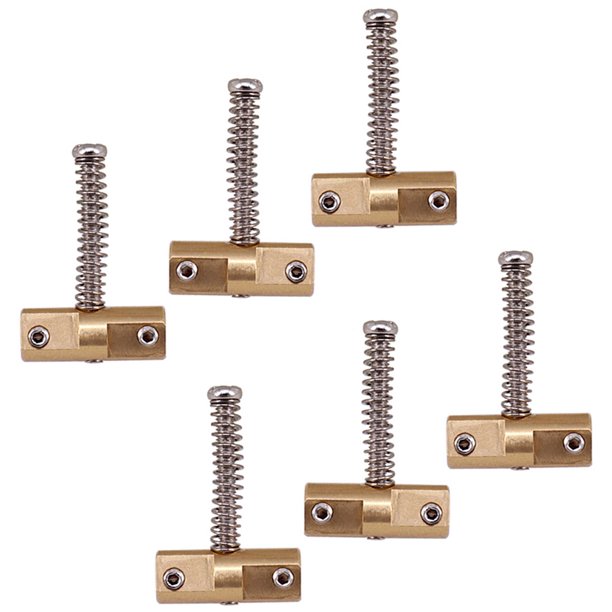 Juego de Sillines de Latón con Puente Compensado para Guitarra Sillín de Puente Estilo 10,8 mm para Parte de Guitarra Eléctrica TL Estilo de 6 Cuerdas (6 Piezas)