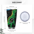 thumbnail image 4 of KLL Space Dino Cartoon Black Print 40oz Stainless Steel Insulated Car Cup with Spillproof Lid - Keep Your Drink Hot or Cold on the Go-Without Straw, 4 of 8