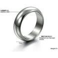 thumbnail image 3 of KATGI Fashion Ti Titanium Steel Simple Smooth Arc Glossy Comfort Fit Brand Ring (Unisex), 3 of 5