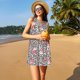 thumbnail image 3 of Easygdp Rose Mix Leopard 3 para Vestido Transpirable de Mujer, Vestido Suelto de Manga Corta con Pliegues y Bolsillos para el Verano, 3 of 7