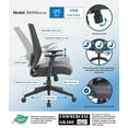 thumbnail image 4 of Boss Office Products Mesh Back Vinyl Task Chair with Synchro-Tilt, Black, 4 of 9
