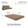 thumbnail image 3 of DHP Trule 6-Inch Bonnell Coil Futon Mattress, Polyester Linen, Full, Tan, 3 of 8