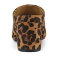 thumbnail image 2 of BLISSFUL STEP Women's Slides Block High Heels Slip on Pointed Toe Slide Mules Leopard 8, 2 of 8