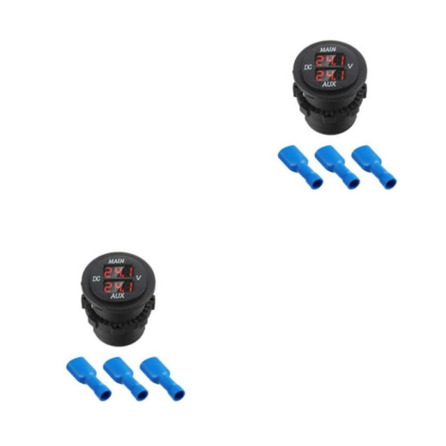 Guardoinrt Car Voltage Test Meter Digital Voltmeter Wear-resistant Volt Meters Gauge 2Set
