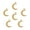 Crescent Moon, variant on Sweet & Petite Charms 9x9.1mm Gold Plated Heart, 6pcs