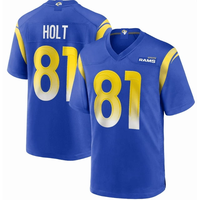 Maillot Commémoratif de Retraite Royale des Los Angeles Rams Torry Holt pour Hommes avec Broderie Exquise-TTG