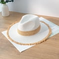 thumbnail image 1 of de Vintage, parasol de para verano, protección , sombreros de vaquero de Panamá, Fedora para jardinería, niñas, , Blanco Salvador Sombrero de paja de ala ancha, 1 of 8