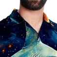thumbnail image 5 of Starry Shark Men's Short Sleeve Hawaiian Beach Shirts, Casual Printed Button Down Spread Collar Tops, Summer Unisex Style, 5 of 6