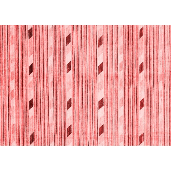 Ahgly Company Machine Washable Indoor Rectangle Oriental Red Modern Area Rugs, 3' x 5'