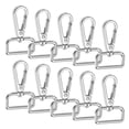 thumbnail image 1 of Ganchos de Garra de Langosta Uxcell [10pcs] - Ganchos de Disparo Giratorios de Aleación de Zinc para Hacer Llaveros y Manualidades de Bricolaje - [Blanco Plateado - 2x1.4IN], 1 of 6