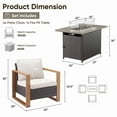 thumbnail image 3 of Gymojoy 6 Pieces Patio Furniture Sets with 41 inch Fire Pit Table, Wicker Outdoor Conversation Sets with 2 Swivel Rocker Chairs and Cushion for Balcony Deck, 3 of 9
