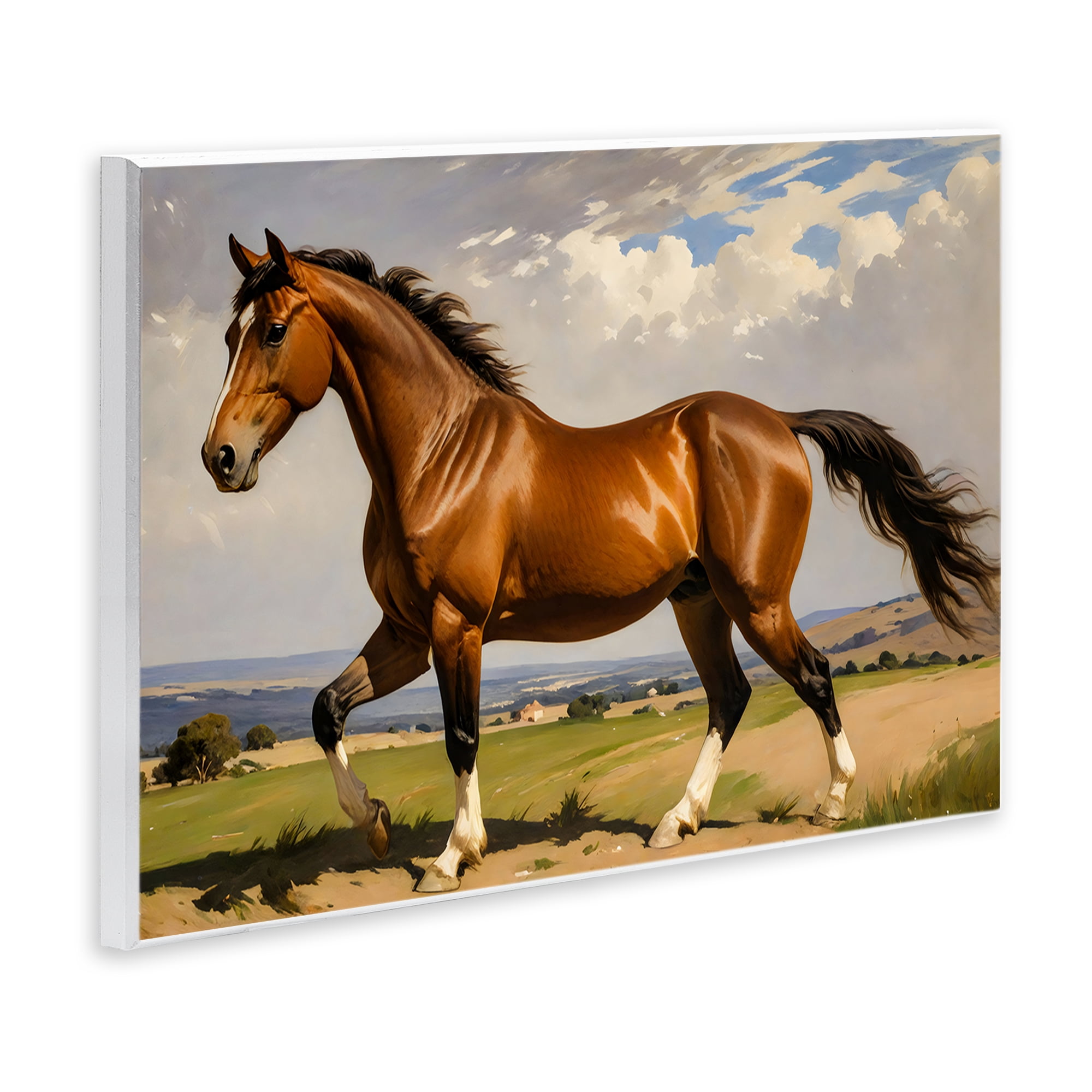 Stupell Industries Trotting Horse in Field Wall Plaque Art, design by Creative Studio