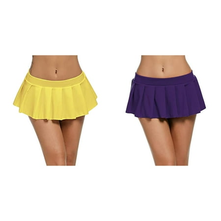 2-Pack Women s Entertainment Yoga Sport Fashion Club Low Waisted Mini Skirt Maternity Skirt Knit Skirt plus Size Mini Skirt Swim Skirt Bottoms for Women Pencil Skirts Wrap around Bed Skirt Crop