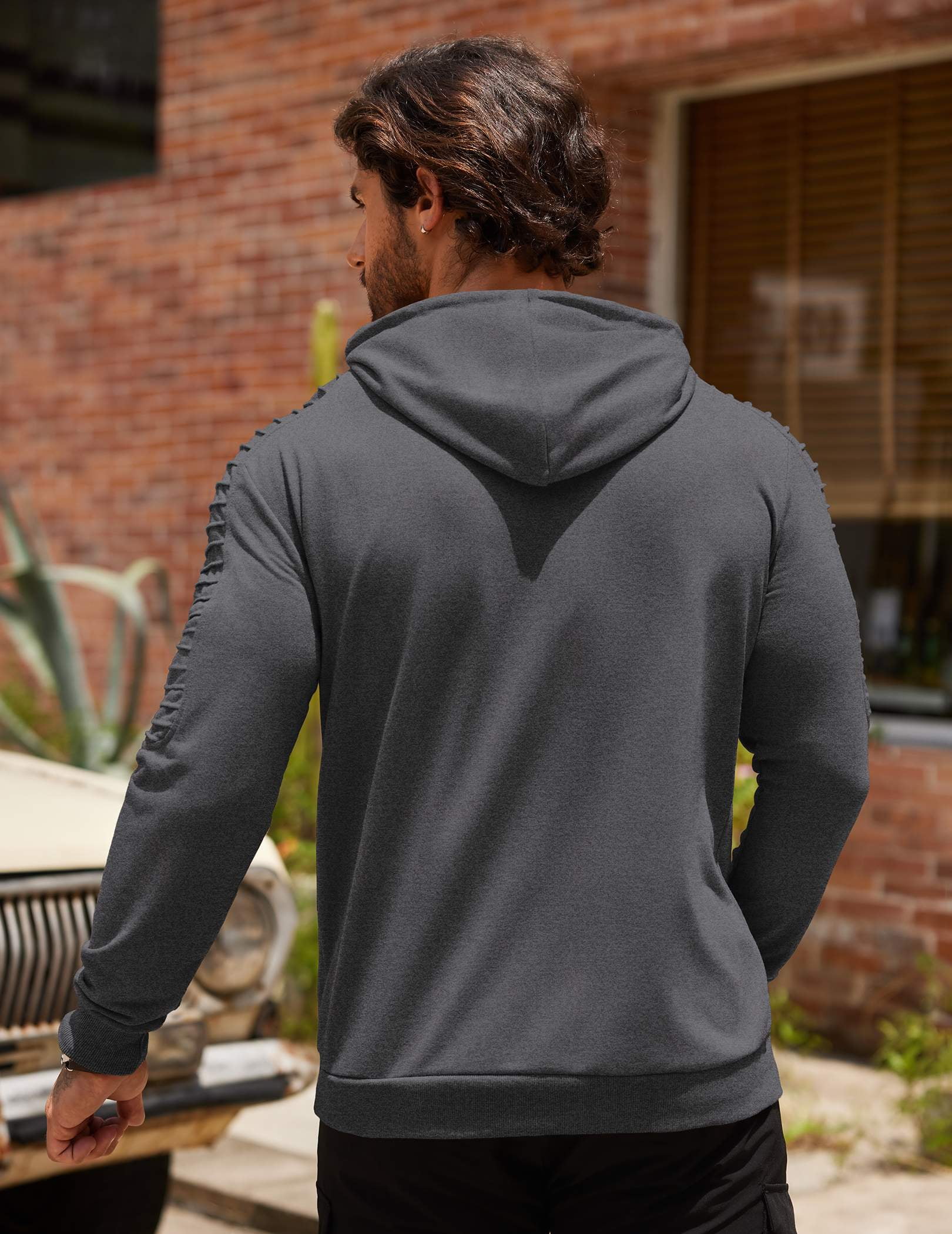 COOFANDY Mens Hoodie Casual Drawstring Athletic Hoodies Hooded Pullover Sweatshirts with Pocket