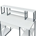 thumbnail image 4 of ACME Amiel Writing Desk in White and Black, 4 of 6