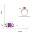 thumbnail image 4 of ANGARA Natural 3.1 Ct. Amethyst with Brown Diamond Fashion Ring in 14K Rose Gold for Women (Ring Size: 3.5), 4 of 9