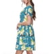 thumbnail image 2 of Easygdp Cute Polar Bear Fishing para Vestido Transpirable de Mujer, Vestido Suelto de Manga Corta con Pliegues y Bolsillos para el Verano, 2 of 6