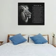 thumbnail image 4 of HFDF Psalm 91 Wall Art Lion of Judah Pictures Christian Scripture Bible Verse Wall Decor Black and White Canvas Print Painting Artwork for Church Office Living Room 11x14inch Framed, 4 of 6
