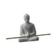 thumbnail image 5 of Estatua del Rey Mono con bastón, artesanía coleccionable, figura única para regalo de cumpleaños Blanco, 5 of 9