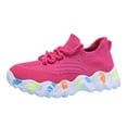 thumbnail image 2 of Lixiuxyad Girls Sneakers For Kids Breathable Mesh Running Shoes Lightweight Comfortable Casual Sports Shoes For Toddlers And Children Lace-up Sneakers Sizes 11(Little Kid 4.5-5 Years), 2 of 7