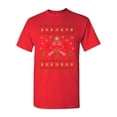 thumbnail image 1 of Firefighter Hero Ugly Christmas Sweater Funny Humor DT Adult T-Shirt Tee, 1 of 2