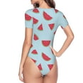 thumbnail image 4 of Naloa Watermelon Women's Short-Sleeved Onesie, One-Piece Swimsuit for Parties, dates, clubs - X-Large, 4 of 9