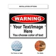 thumbnail image 3 of Warning Your Text Image Here Custom Color For Text Novelty Display Office Notice Outdoor Unique Aluminum Metal Sign 12"x18", 3 of 5