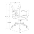 thumbnail image 3 of Monarch Specialties - Office Chair, Adjustable Height, Swivel, Ergonomic, Armrests, Computer Desk, Work, Red Mesh, Black Metal, Contemporary, Modern, 3 of 10