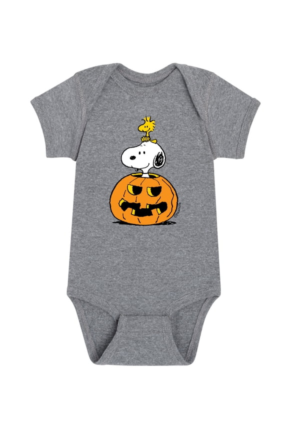 - Snoopy Woodstock Pumpkin Baby Graphic One Piece