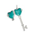 thumbnail image 2 of Sterling Silver Heart Locket Key Pendant Necklace with Chain, 2 of 4