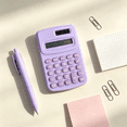 thumbnail image 4 of Mini Portable Pocket Calculator, Basic 4 Function Calculator, Handheld Device for Daily School Home and Office Application (Purple), 4 of 6