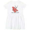 thumbnail image 3 of Inktastic More Beads, Please Cute Mardi Gras Crawfish Girls Toddler Dress, 3 of 5