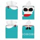 thumbnail image 2 of Balery Cute Santa Claus Porta Pañuelos de Cuero con Estampado – Funda Moderna Cuadrada para Caja de Pañuelos, Dispensador 5x5x5'', 2 of 6