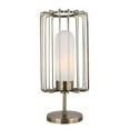 thumbnail image 2 of Woodbridge Lighting Tanner Steel Table Lamp with Embedded LED in Brushed Brass, 2 of 2
