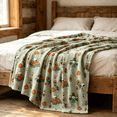 thumbnail image 3 of Halloween Plush Throw Blanket, Oversized Velvet Soft Fall Blanket with Cartoon Print Design, Comfortable Warm Seasonal Blanket for Bedroom & Living Room, 3 of 4