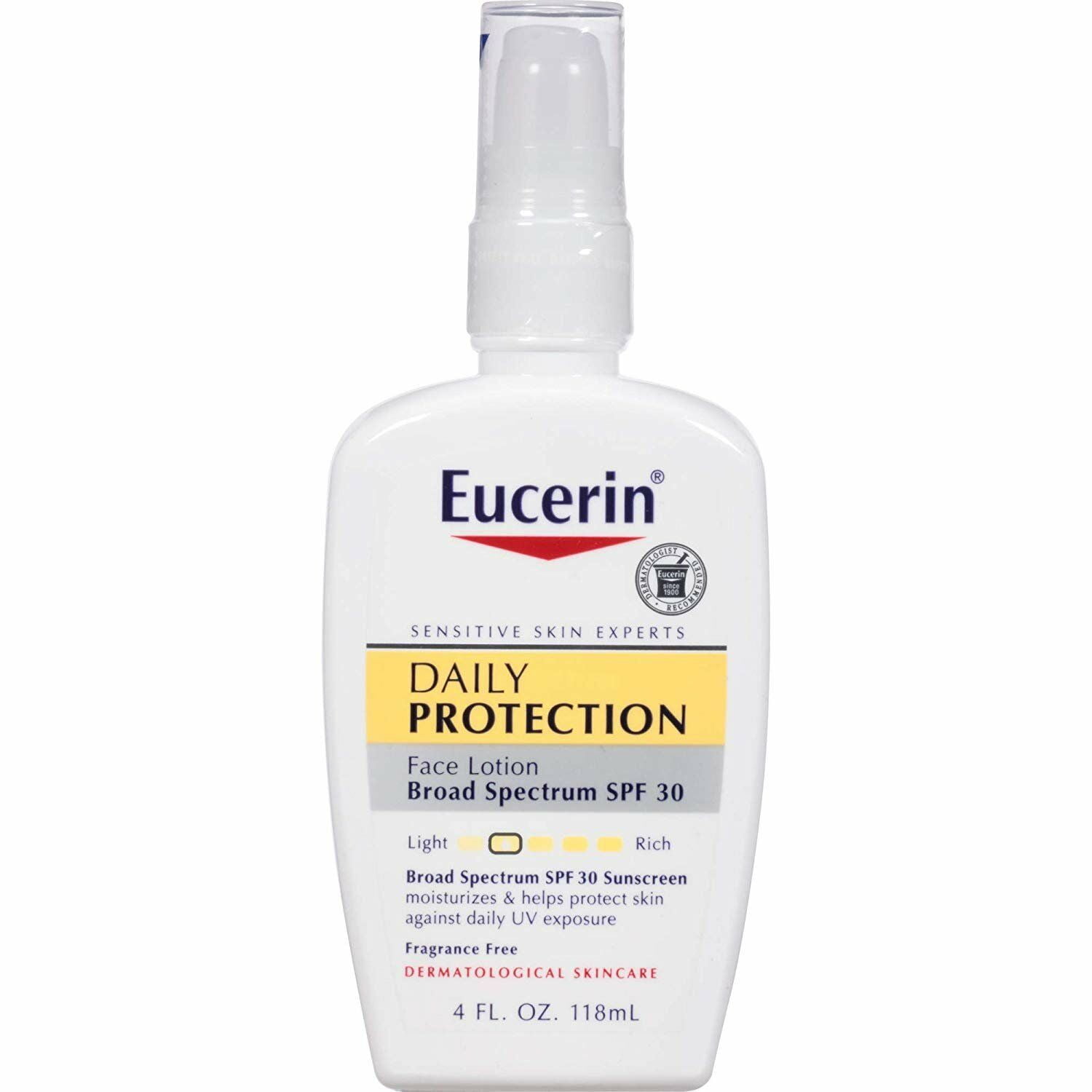 Hick Stor eg Snuble Eucerin Daily Protection Face Lotion Moisturizes & Help Protect Skin, 4Oz -  Walmart.com