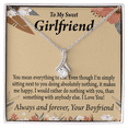 thumbnail image 2 of To My Girlfriend Girlfriend You Mean Everything To Me Alluring Ribbon Necklace Message Card, 2 of 7
