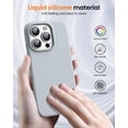 thumbnail image 5 of KOMI Designed for iPhone 16 Pro Case,Shockproof Liquid Silicone Protective Phone Case with Soft Anti-Scratch Microfiber Lining Ultra Slim Drop Protection Phone Cover 6.3 inch Blue Gray, 5 of 5
