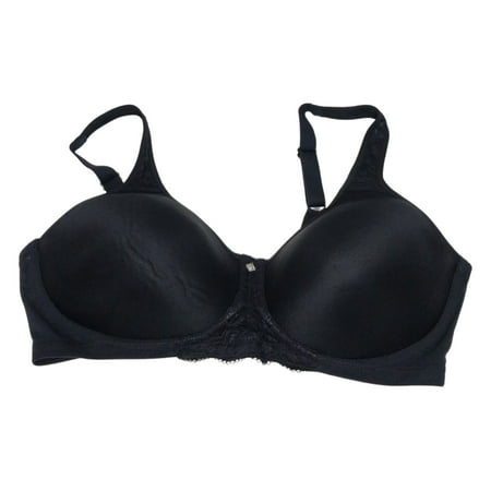 

Breezies Sz 38C Natural Curves Wirefree Bra Black A451476 Regular Size