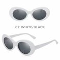 thumbnail image 3 of Gafas de sol ADMIRING, ovaladas, redondas, blancas, tipo Clout, UV400, 3 of 9