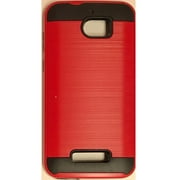 Wireless Sync Samsung Galaxy J7 Prime 2017 Shockproof Brushed Metal Phone Case Cover - Red