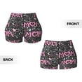 thumbnail image 4 of KLL Lovely Mom Ever Pattern Workout Shorts for Women Scrunch Short Gym Yoga Running Sport Active Exercise Fitness Shorts, 4 of 8