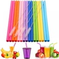thumbnail image 3 of DABOOM Food Grade Reusable Flexible Silicone Drinking Straws Set With Cleaning Brushes, 3 of 8