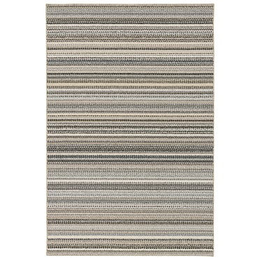 Mainstays Carnival Stripe Polypropylene Assorted Earth Tones Indoor Area Rug, 3' x 5'