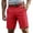 Red, variant on Mens Dress Shorts Summer Lightweight Breathable Mid Rise Straight Leg Business Casual Work Shorts with Pockets