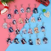 ZILEFSILK 11PCS Cute Anime Demon Slayer Keychain Acrylic Key Chain Figure Set Merch