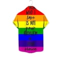 thumbnail image 4 of UVEASISHA Men's Rainbow Shirts,Mens Beach Shirts Gay Pride Rainbow Summer Short Sleeve Button Down Vacation Shirt Gift 2024,Multicolor,XL, 4 of 4
